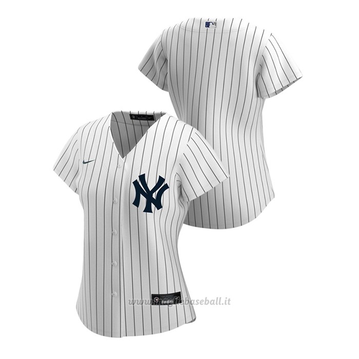 Maglia Baseball Donna New York Yankees Replica 2020 Primera Bianco